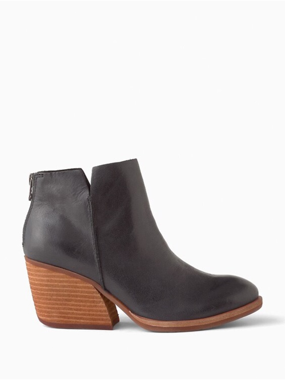 Kork Ease Chandra Black Leather Pull On Ankle Boots Size 8.5